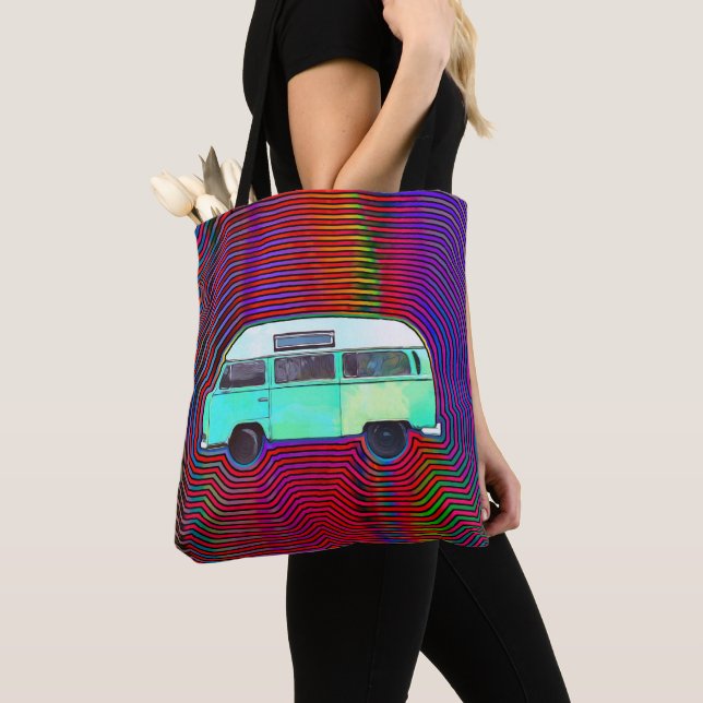 TOTE BAG HIPPIE VAN COLORÉ FOURRE-TOUT PURSE (De près)