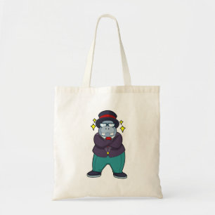 Tote Bag Hippo en forme de groom avec Suit.PNG