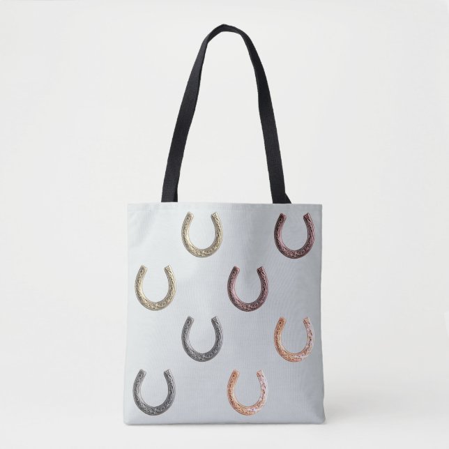 Tote Bag Hippodrome Motif équestre équitation réutilisable (Devant)