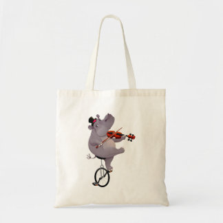 Tote Bag Hippopotame avec monocycle