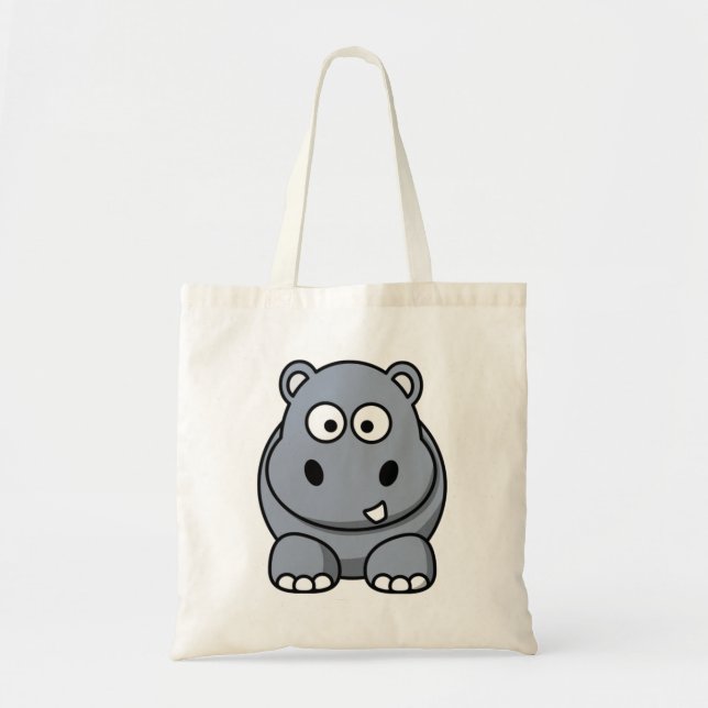 Tote Bag Hippopotame de bande dessinée (Devant)