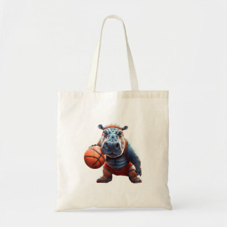 Tote Bag Hippopotame drôle de baseball hippopotame groovy d