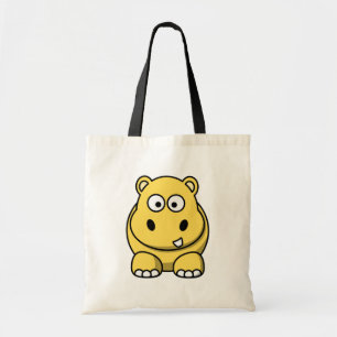 Tote Bag Hippopotame jaune mignon