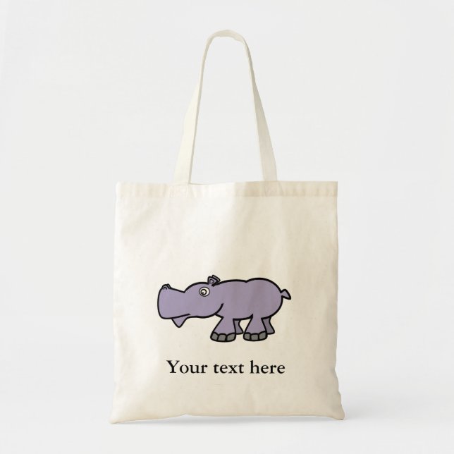 Tote Bag Hippopotame pourpre (Devant)