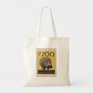 Tote Bag Hippopotamus Vintage WPA Zoom Poster Philadelphie