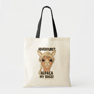 Tote Bag Hipster Adventure Alpaca My Bags Pun