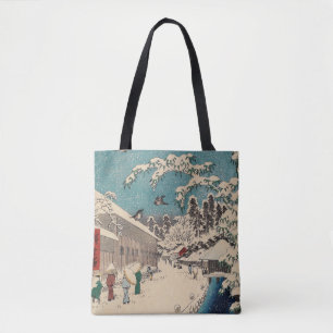 Tote Bag Hiroshige hiver paysage Japon pays