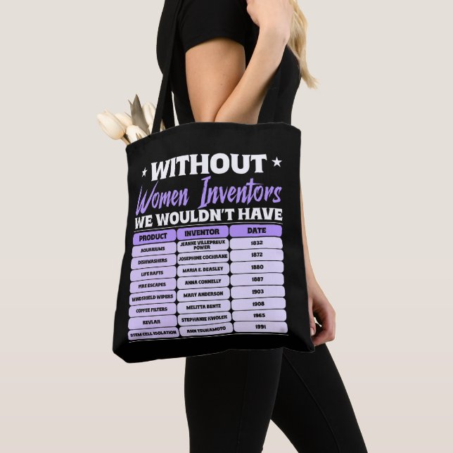 Tote Bag Histoire des femmes inventrices, journée internati (De près)