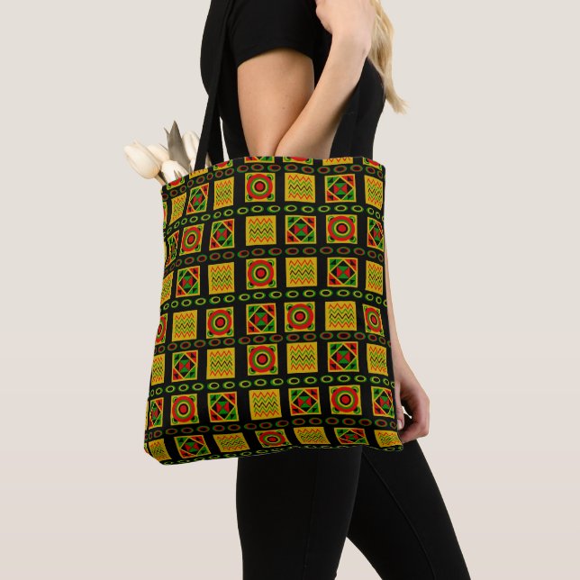 Tote Bag Histoire noire motif (De près)