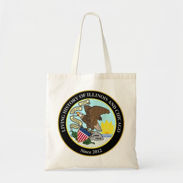 Tote Bag Histoire vivante de l'Illinois et du Chicago® Grou (Devant)