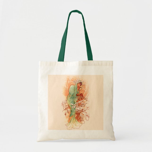 Tote Bag Hiver - Alphonse Mucha Art Nouveau (Devant)