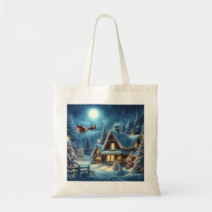 Tote Bag Hiver/Père Noël/Noël/Neige