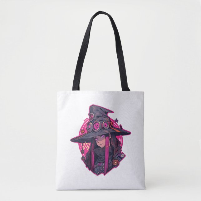 Tote Bag Hlloween sorcière ado ! (Devant)