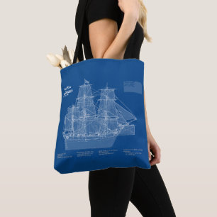Tote Bag HMS Bounty - Plan directeur des navires ABD