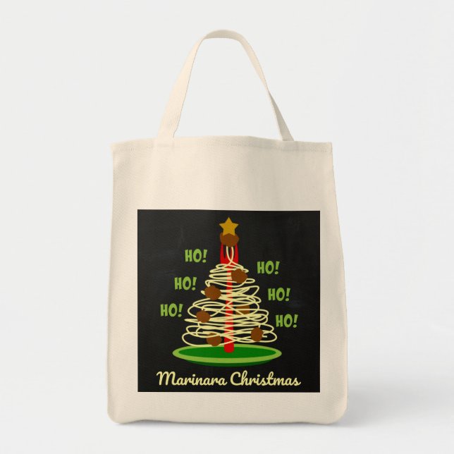 Tote Bag Ho ! Ho ! Ho ! Arbre de Noël Marinara (Devant)