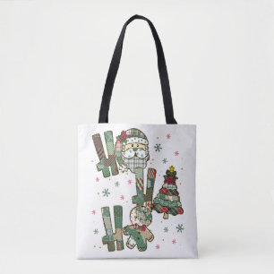 Tote Bag Ho Ho Ho Noël Patchwork Festif