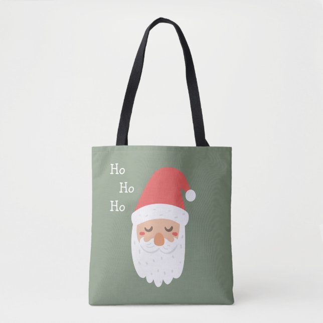 Tote Bag Ho ho Joyeux Noël mignon Père Noël (Devant)