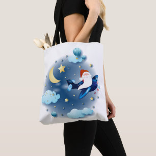 Tote Bag Ho ho ! Père Noël dans l'avion