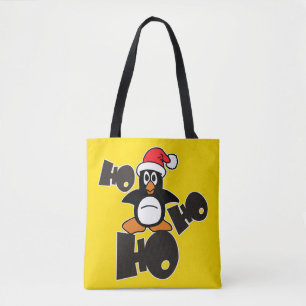 Tote Bag HO HO Xmas Penguin + votre backgr. & idées