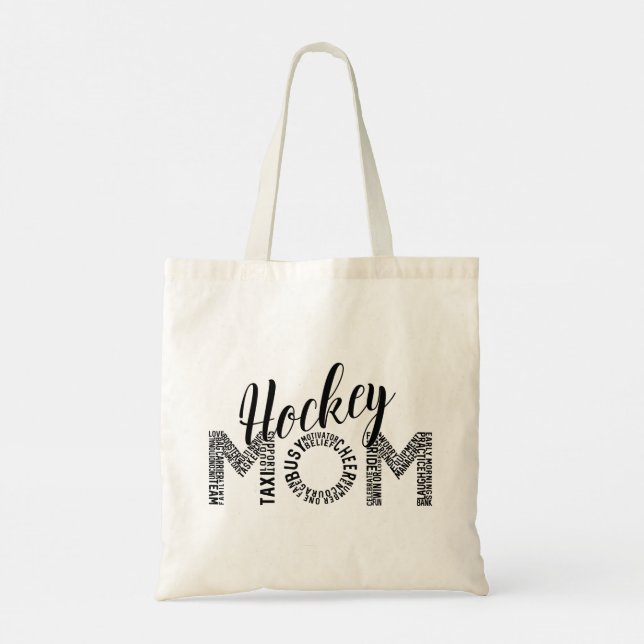 Tote Bag Hockey Maman Mot Art (Dos)