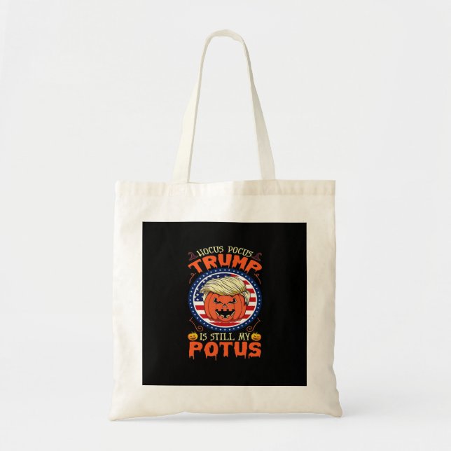 Tote Bag Hocus Pocus Mon Potus Trumpkin Halloween (Devant)