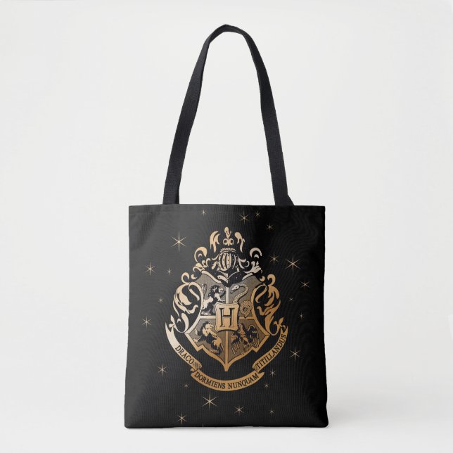 Tote Bag HOGWARTS™ Glistening Golden Crest (Devant)