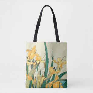 Tote Bag Hokusai grasshopper et iris Japon