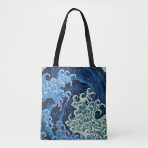 Tote Bag Hokusai Vague féminine Océan Vintage
