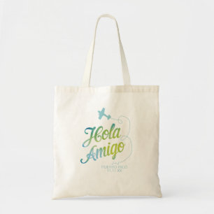 Tote Bag Hola Amigo Blue Watercolor Fourre-tout