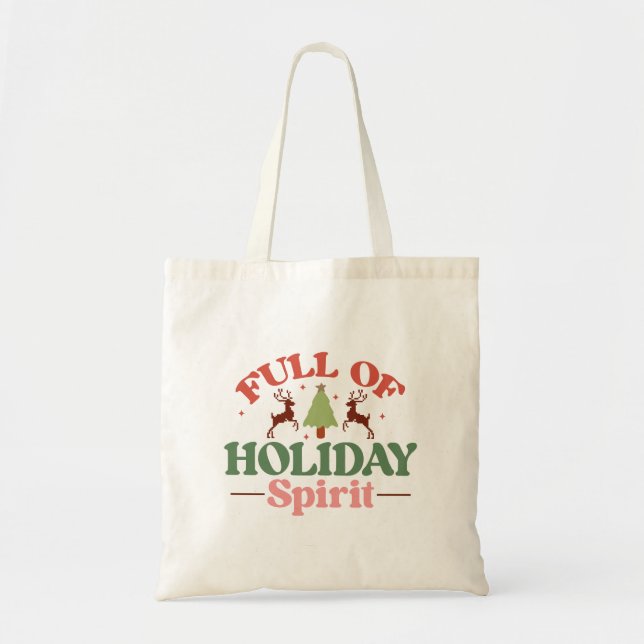Tote Bag Holiday Spirit Retro Super Noël (Devant)