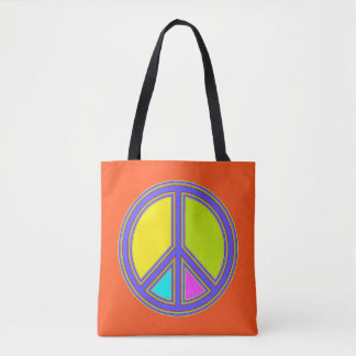 Tote Bag holiES - panneau coloré PEACE + vos idées