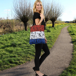 Tote Bag Holland Flaggen Design Sports Silhouettes