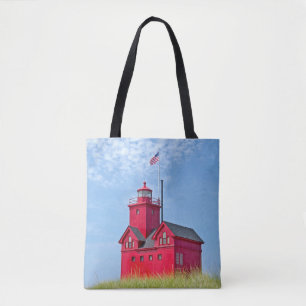 Tote Bag Holland Michigan Big Red Lighthouse