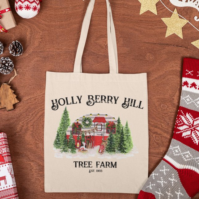 Tote Bag Holly Berry Hill Tree Farm (Créateur téléchargé)