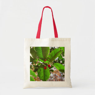 Tote Bag Holly Feuilles II Vacances Nature Botanique