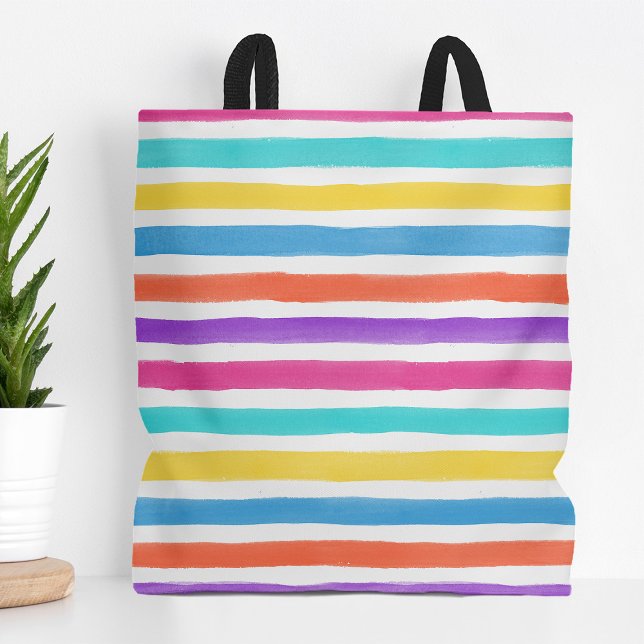 Tote Bag Holly Jolly Stripes (Créateur téléchargé)