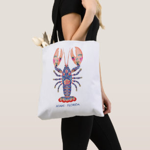 Tote Bag Homard Floral Côtiers