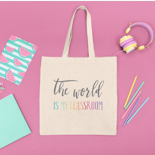 Tote Bag Homeschool Fourre-tout  Le monde est ma salle de c