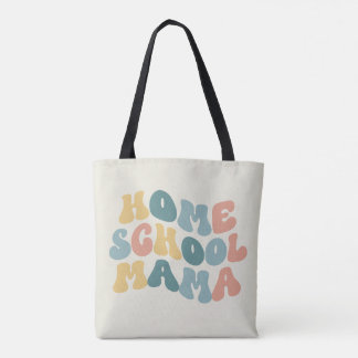 Tote Bag Homeschool Mama Retro Couleurs personnalisées