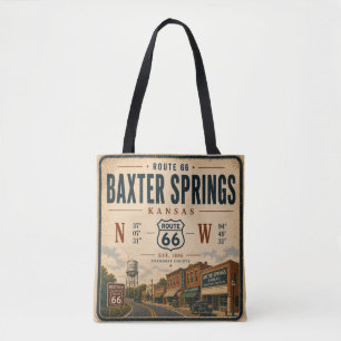 Tote Bag Hommage à l'héritage de la route 66 de Baxter Spri