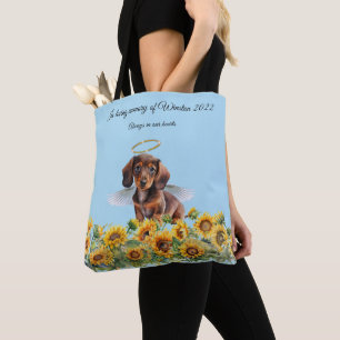 Tote Bag Hommage commémoratif de Dachshund Angel