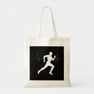 Tote Bag Homme Coureurs Silhouette HeartBeat Line
