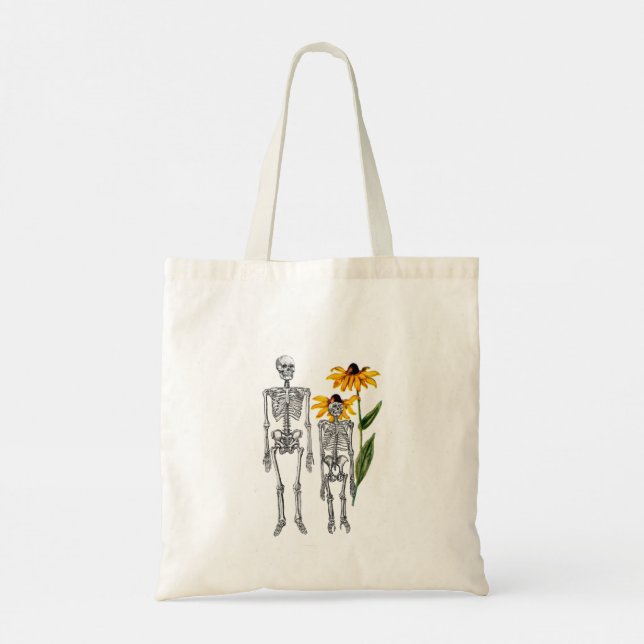 Tote Bag Homme drôle Chimpanzé Squelette Noir Eyed Susan (Dos)