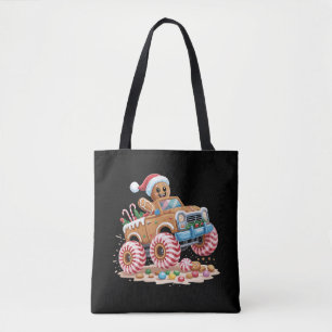 Tote Bag Homme en pain d'épice de camion monstre Noël cuiss