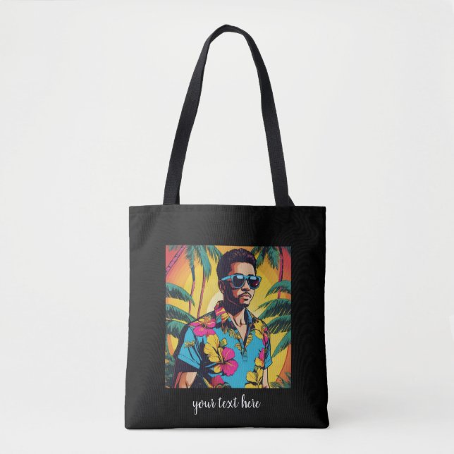 Tote Bag homme hawaïen plus jeune (Devant)