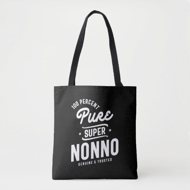 Tote Bag Hommes 100% Pure Super Nonno Cadeau (Devant)