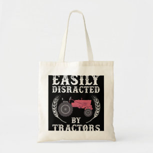 Tote Bag Hommes facilement distrait par Tracteurs Farmer