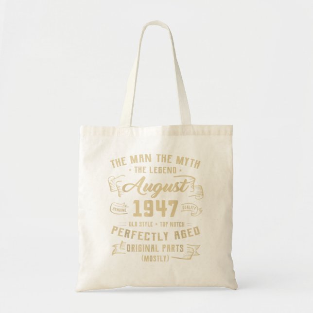 Tote Bag Hommes Mythe Légende Août 1947 75e anniversaire Gi (Devant)