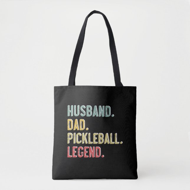 Tote Bag Hommes Vintage Mari Père Pickleball Legend (Devant)