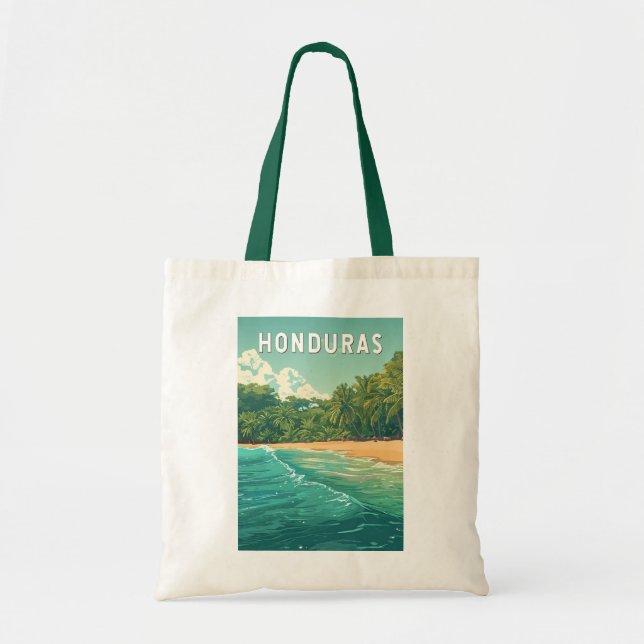 Tote Bag Honduras Illustration Travel Art Vintage (Devant)